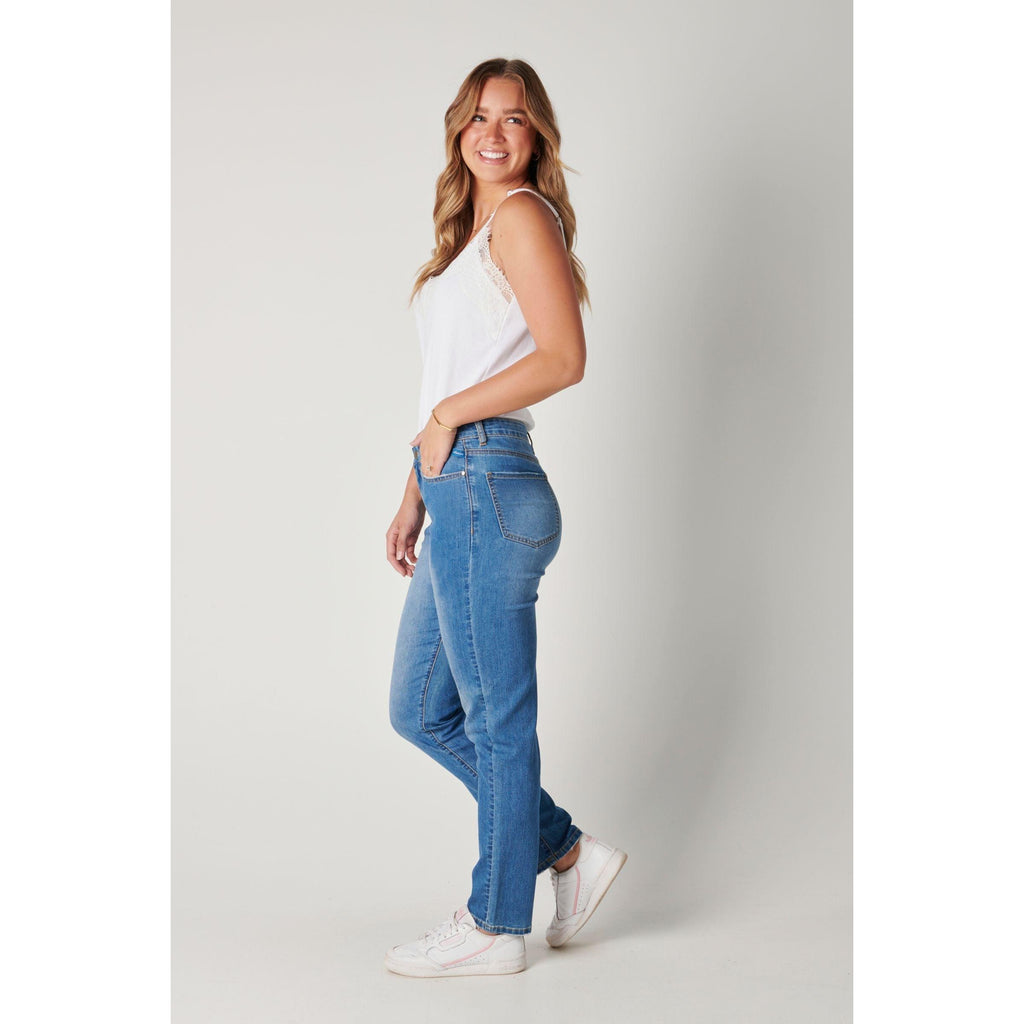 BoyFriend Jean - Mid Blue - Willow and Vine