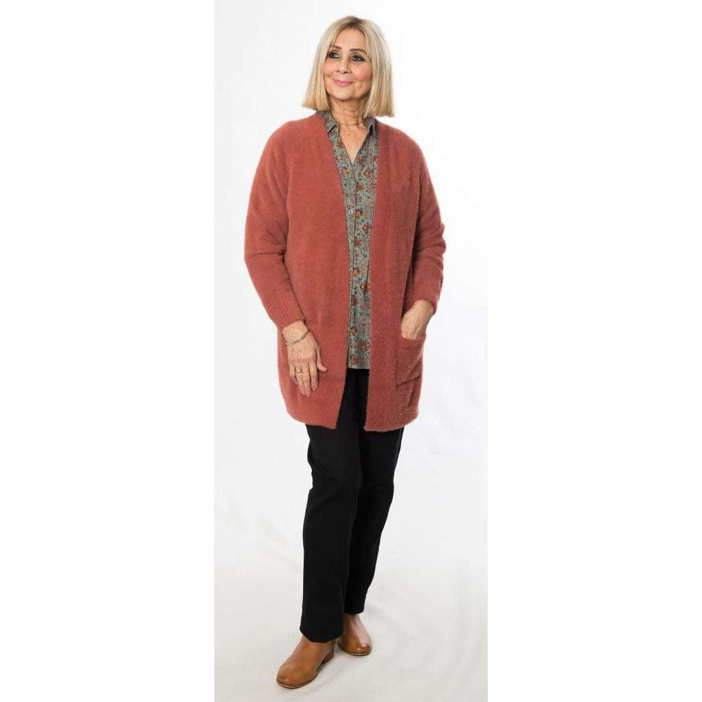 Bunny Yarn Thigh Length Cardigan - Cinnamon - Willow and Vine