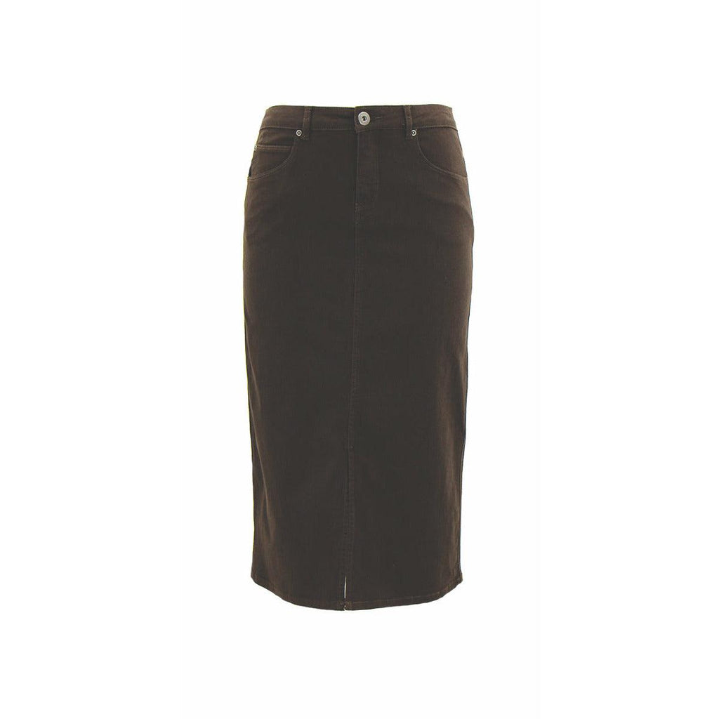 Coloured Midi Denim Skirt - Willow and Vine