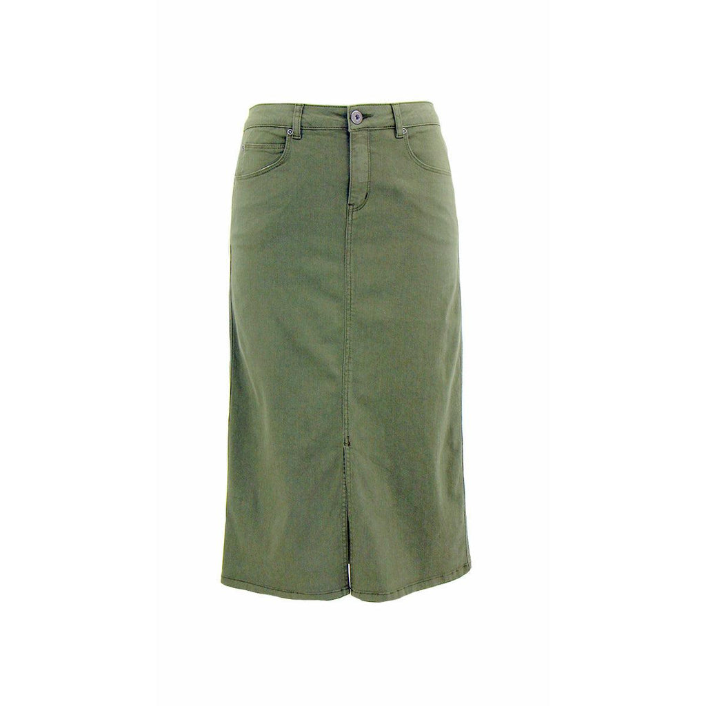Coloured Midi Denim Skirt - Willow and Vine