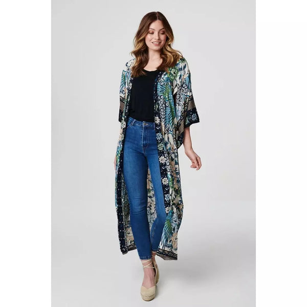 JUNGLE PRINT KIMONO - Blue - Willow and Vine