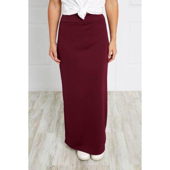 Maxi Skirt - Burgundy - Willow and Vine